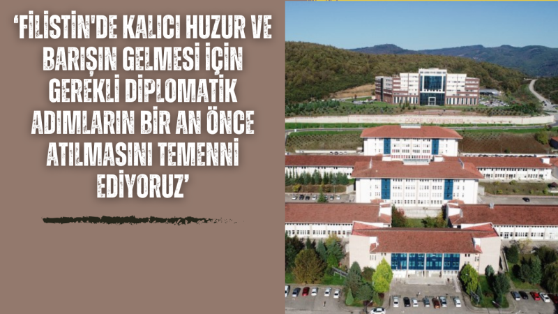 DÜZCE ÜNİVERSİTESİ'NDEN KINAMA MESAJI