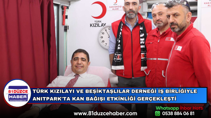 TÜRK KIZILAYI VE BEŞİKTAŞLILAR DERNEĞİ İŞ BİRLİĞİYLE ANITPARK'TA KAN BAĞIŞI ETKİNLİĞİ GERÇEKLEŞTİ