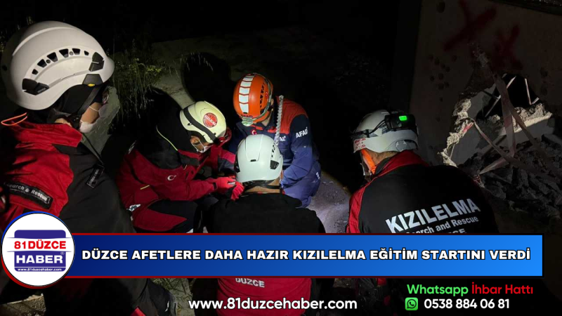 DÜZCE AFETLERE DAHA HAZIR KIZILELMA EĞİTİM STARTINI VERDİ