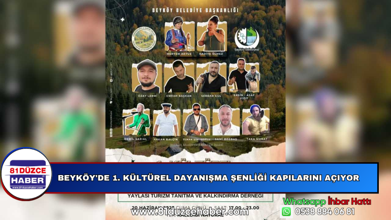 BEYKÖY'DE 1. KÜLTÜREL DAYANIŞMA ŞENLİĞİ KAPILARINI AÇIYOR