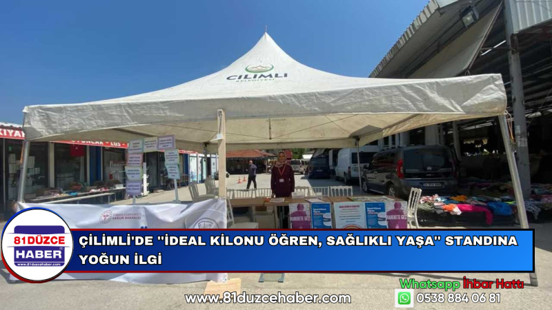 ÇİLİMLİ'DE ''İDEAL KİLONU ÖĞREN, SAĞLIKLI YAŞA'' STANDINA YOĞUN İLGİ