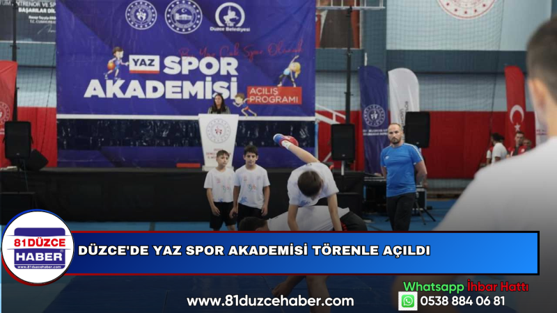 Düzce'de Yaz Spor Akademisi Törenle Açıldı