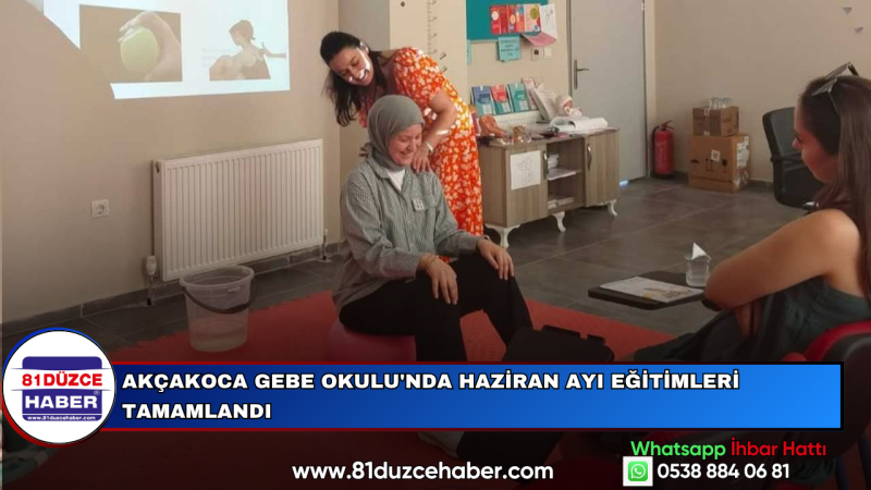 Akçakoca Gebe Okulu'nda Haziran Ayı Eğitimleri Tamamlandı