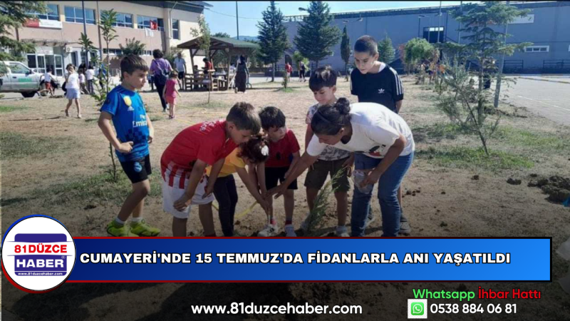 Cumayeri'nde 15 Temmuz'da Fidanlarla Anı Yaşatıldı