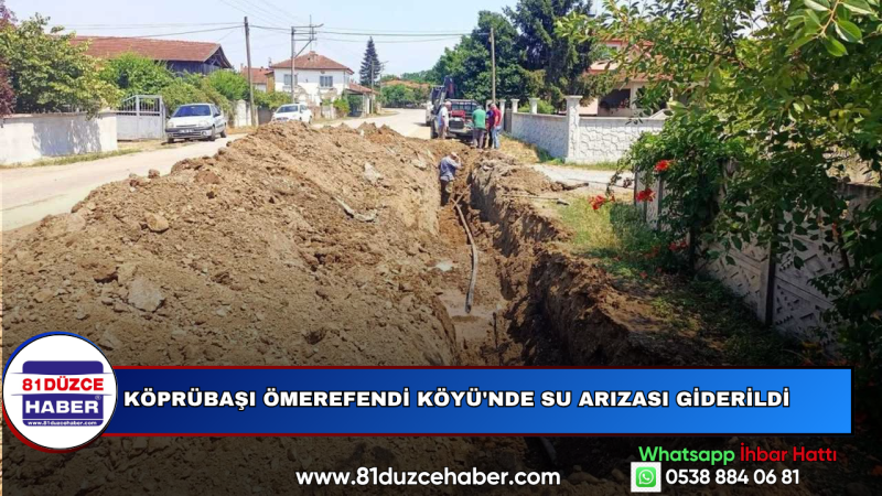 Köprübaşı Ömerefendi Köyü'nde Su Arızası Giderildi