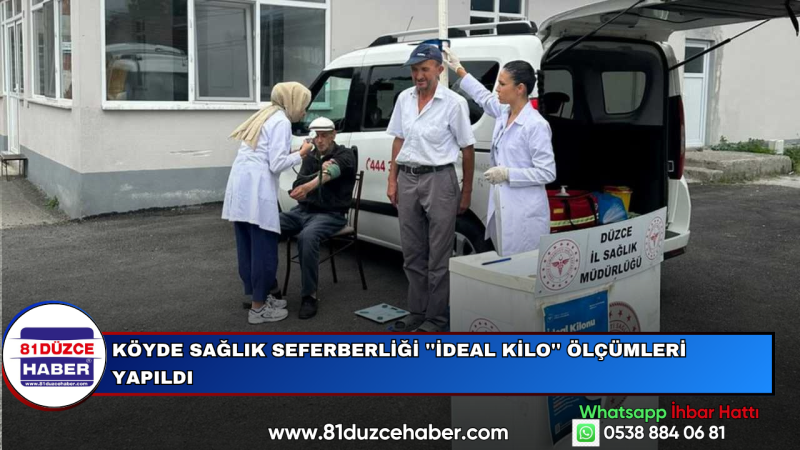 Köyde Sağlık Seferberliği ''İdeal Kilo'' Ölçümleri Yapıldı