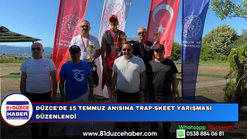 Düzce'de 15 Temmuz Anısına Trap-Skeet Yarışması Düzenlendi