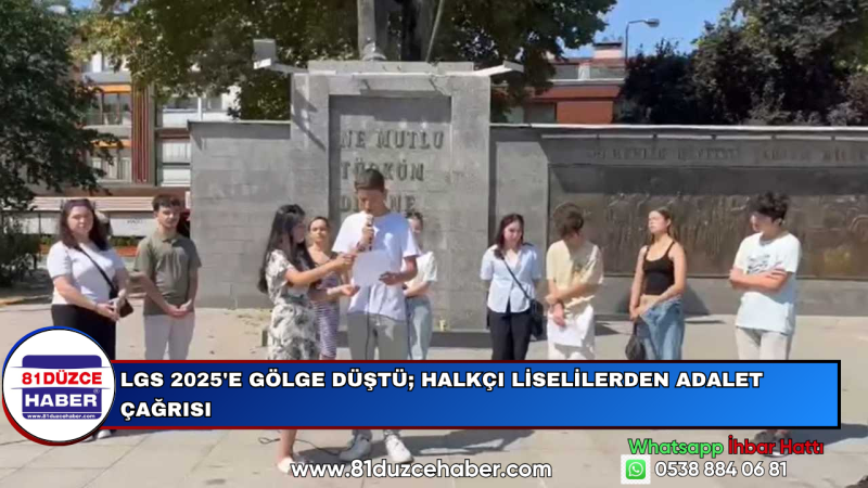 LGS 2025'e Gölge Düştü; Halkçı Liselilerden Adalet Çağrısı