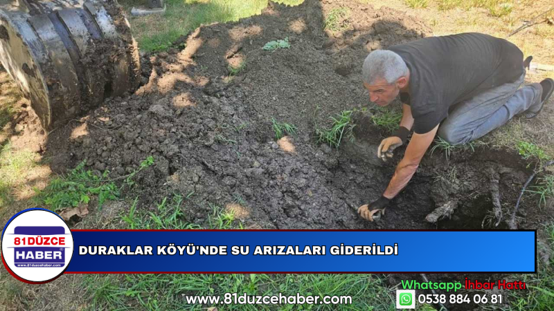 Duraklar Köyü'nde Su Arızaları Giderildi