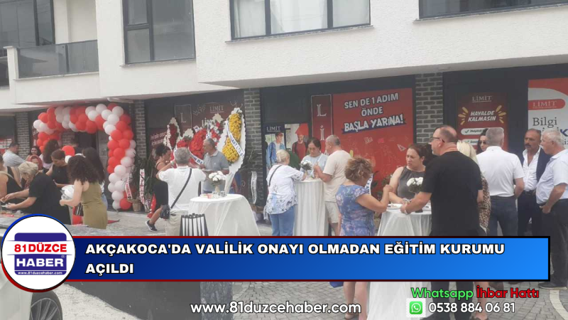 Akçakoca'da Valilik Onayı Olmadan Eğitim Kurumu Açıldı