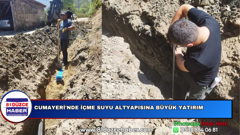 Cumayeri'nde İçme Suyu Altyapısına Büyük Yatırım