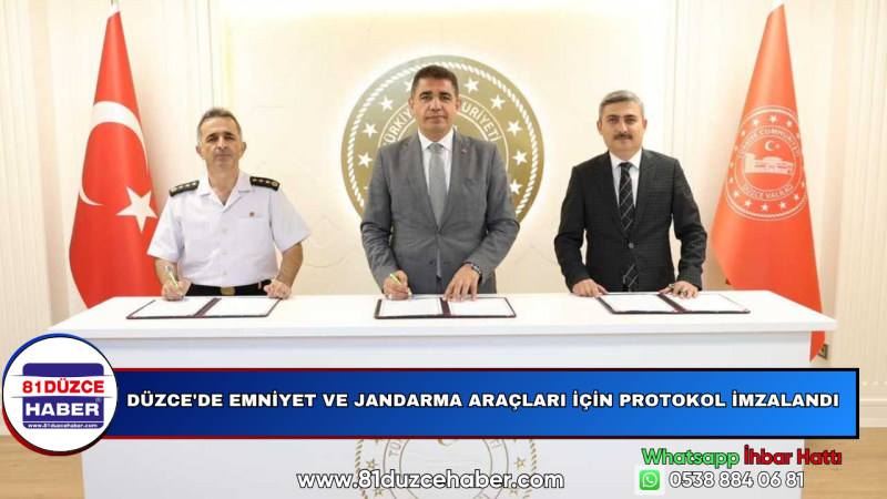 Düzce'de Emniyet ve Jandarma Araçları İçin Protokol İmzalandı