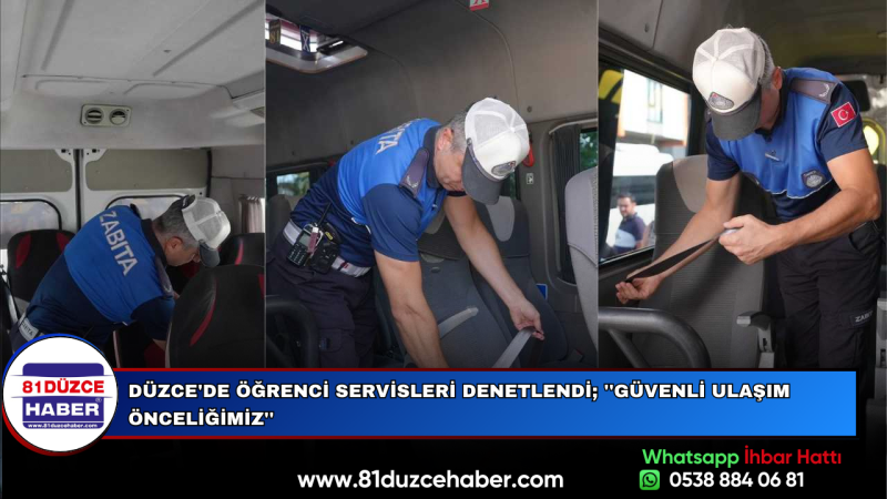 Düzce'de Öğrenci Servisleri Denetlendi; ''Güvenli Ulaşım Önceliğimiz''