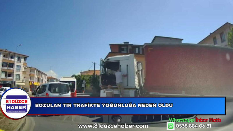 Bozulan Tır Trafikte Yoğunluğa Neden Oldu