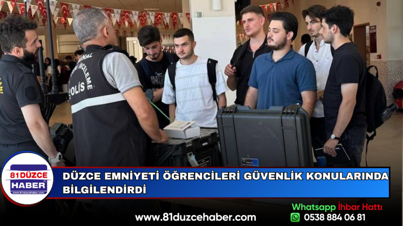 Düzce Emniyeti Öğrencileri Güvenlik Konularında Bilgilendirdi