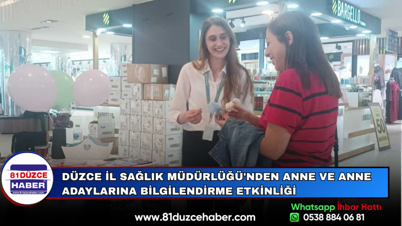 Düzce İl Sağlık Müdürlüğü'nden Anne ve Anne Adaylarına Bilgilendirme Etkinliği
