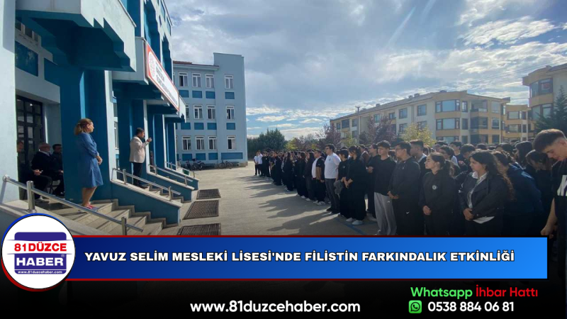 Yavuz Selim Mesleki Lisesi'nde Filistin Farkındalık Etkinliği