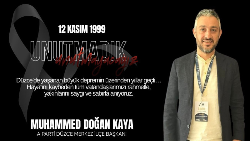 MUHAMMED DOĞAN KAYA 12 KASIM REKLAM İLANI 