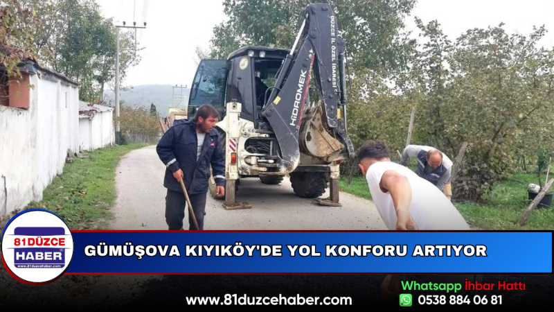 Gümüşova Kıyıköy'de Yol Konforu Artıyor