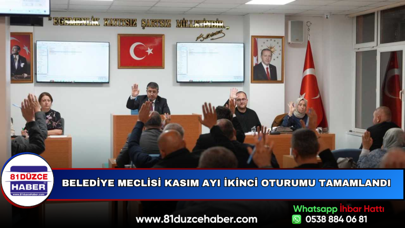 Belediye Meclisi Kasım Ayı İkinci Oturumu Tamamlandı