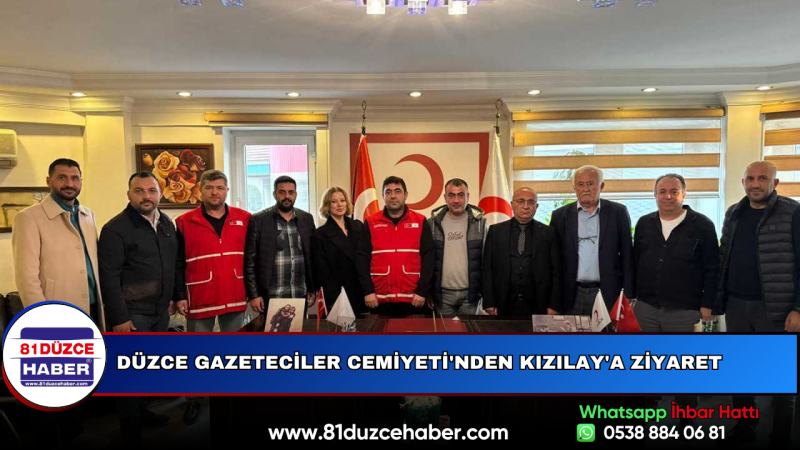 Düzce Gazeteciler Cemiyeti'nden Kızılay'a Ziyaret