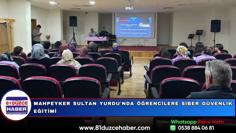 Mahpeyker Sultan Yurdu'nda Öğrencilere Siber Güvenlik Eğitimi