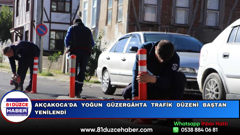 Akçakoca'da Yoğun Güzergâhta Trafik Düzeni Baştan Yenilendi