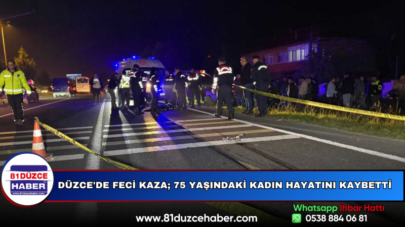 Düzce'de Feci Kaza; 75 Yaşındaki Kadın Hayatını Kaybetti