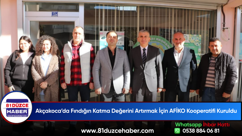 Akçakoca’da Fındığın Katma Değerini Artırmak İçin AFİKO Kooperatifi Kuruldu