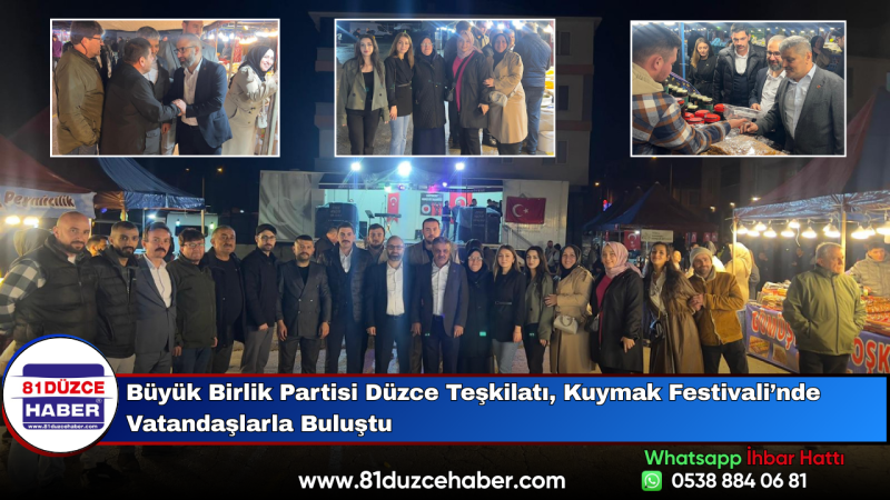 Büyük Birlik Partisi Düzce Teşkilatı, Kuymak Festivali’nde Vatandaşlarla Buluştu