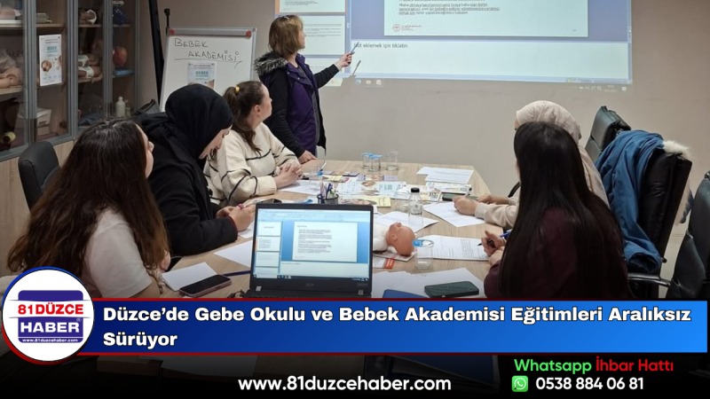Düzce’de Gebe Okulu ve Bebek Akademisi Eğitimleri Aralıksız Sürüyor