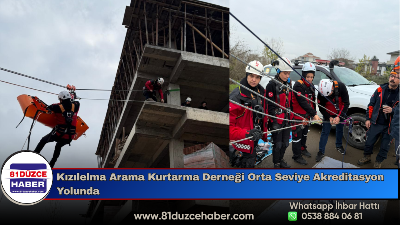 Kızılelma Arama Kurtarma Derneği Orta Seviye Akreditasyon Yolunda