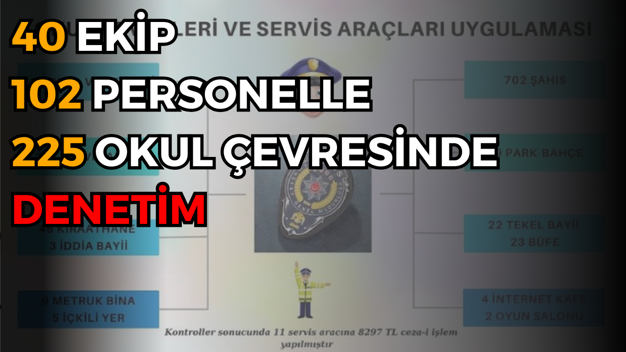 5 GÜN BOYUNCA OKUL ÇEVRELERİNDE DENETİM YAPILDI