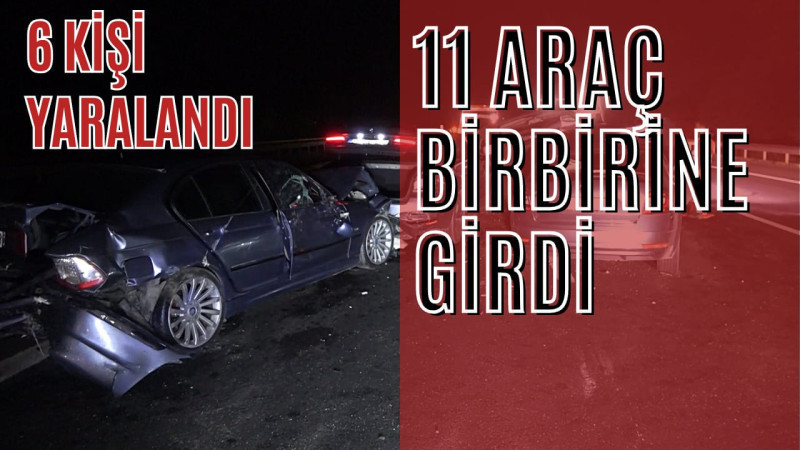 Anadolu otoyolunda zincirleme kaza