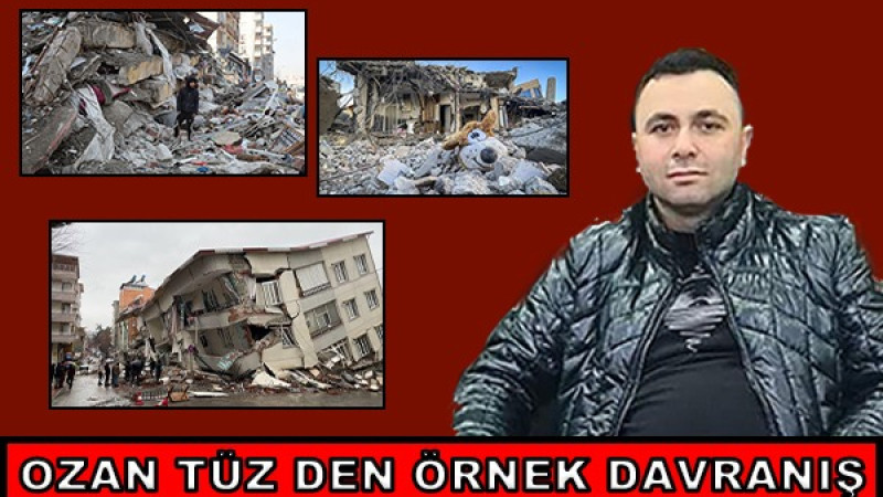 DÜZCELİ  HAYIRSEVER İŞ İNSANI OZAN TÜZ’DEN  DEPREMZEDELERE YARDIM ELİ