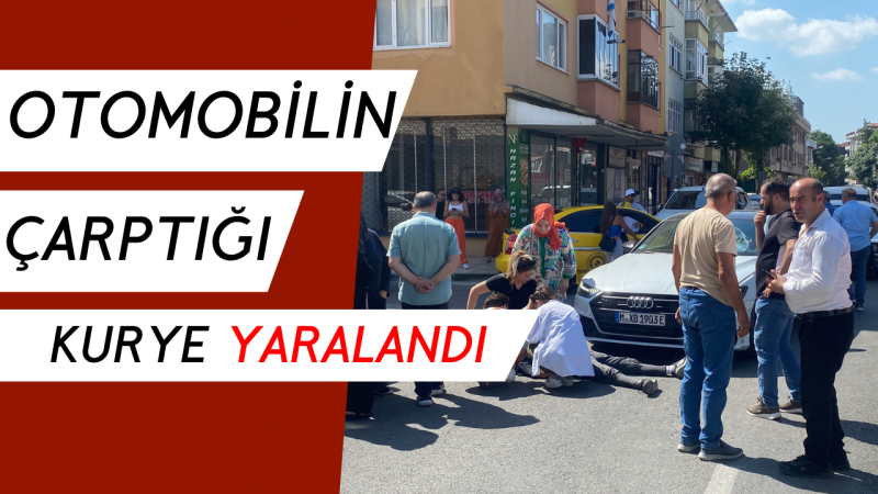 Otomobil ile motosiklet çarpıştı