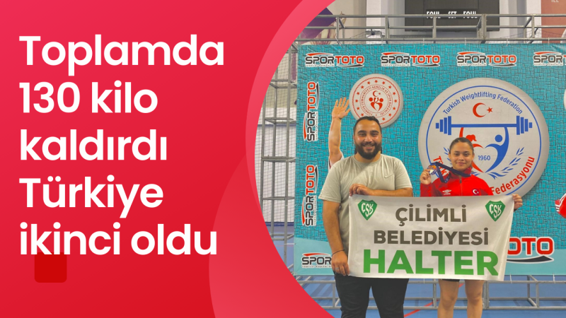 Toplamda 130 kilo kaldırdı Türkiye ikinci oldu