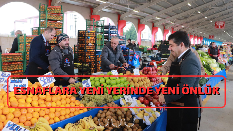 BAŞKAN ÖZLÜ'DEN PAZARCI ESNAFINA HEDİYE 