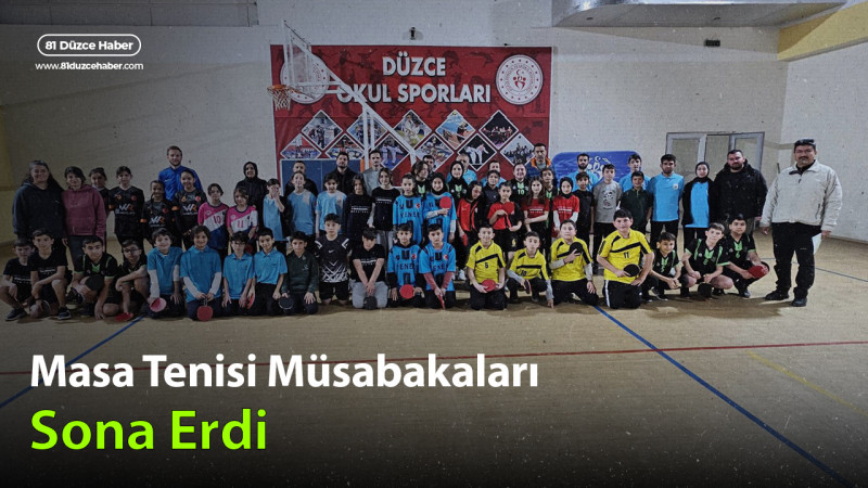 Masa Tenisi Müsabakaları Sona Erdi