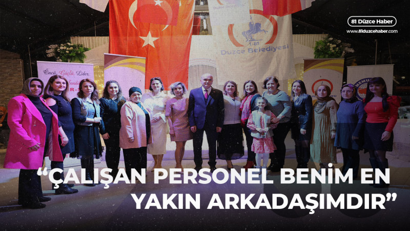 BAŞKAN ÖZLÜ BELEDİYE KADIN ÇALIŞANLARI İLE BULUŞTU