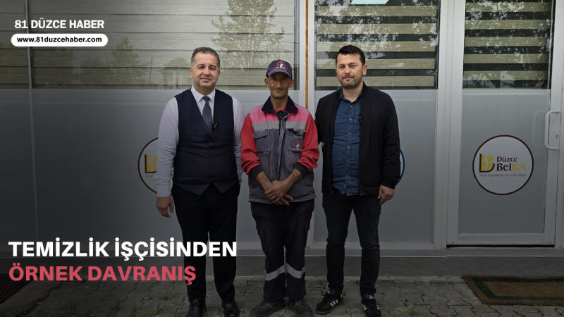 TEMİZLİK İŞÇİSİNDEN ÖRNEK DAVRANIŞ