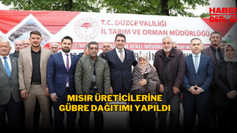 MISIR ÜRETİCİLERİNE GÜBRE DAĞITIMI YAPILDI