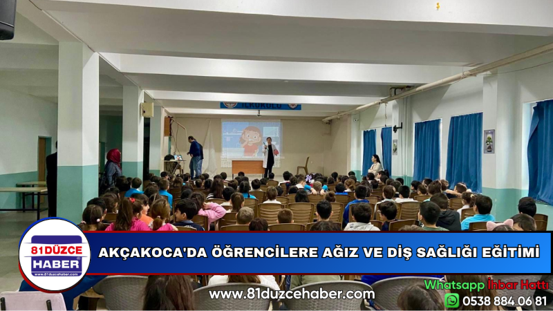 AKÇAKOCA'DA ÖĞRENCİLERE AĞIZ VE DİŞ SAĞLIĞI EĞİTİMİ