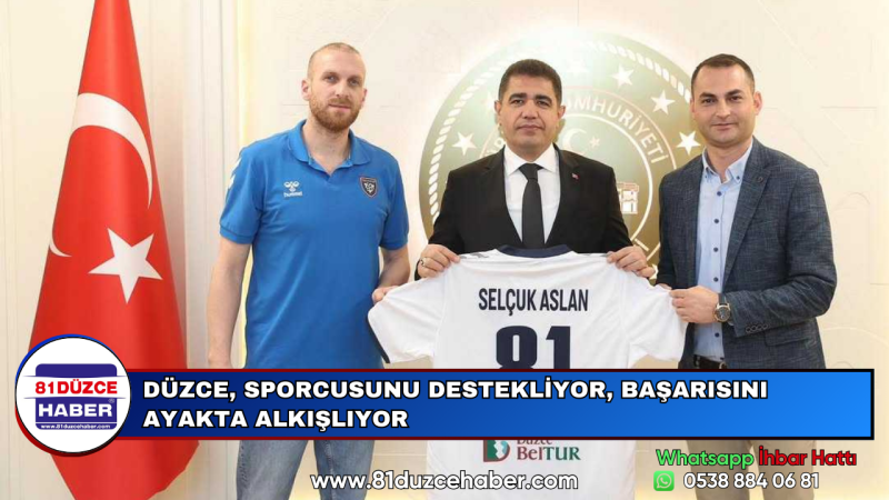 DÜZCE, SPORCUSUNU DESTEKLİYOR, BAŞARISINI AYAKTA ALKIŞLIYOR