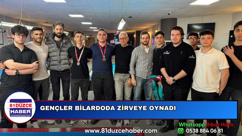 GENÇLER BİLARDODA ZİRVEYE OYNADI