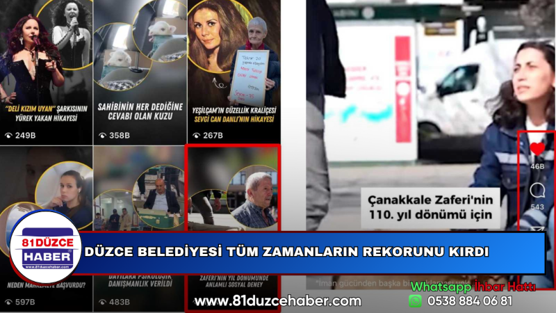 DÜZCE BELEDİYESİ TÜM ZAMANLARIN REKORUNU KIRDI