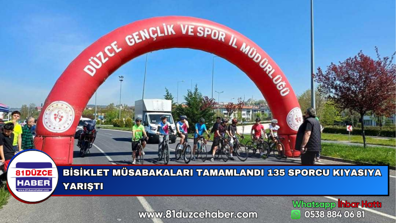 BİSİKLET MÜSABAKALARI TAMAMLANDI 135 SPORCU KIYASIYA YARIŞTI