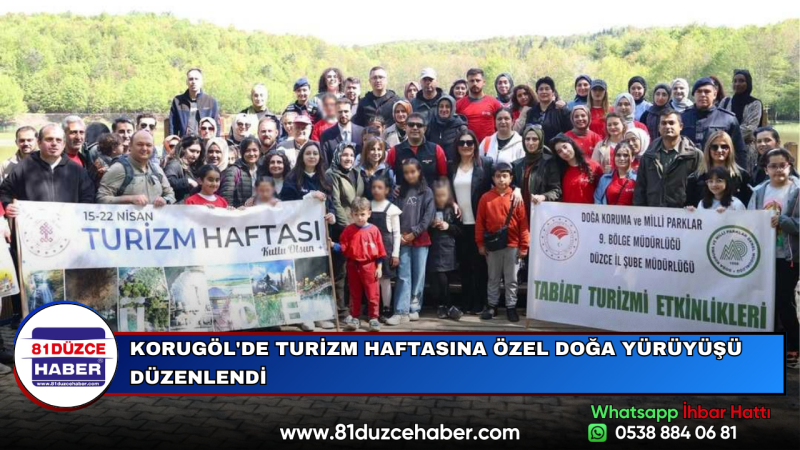 KORUGÖL'DE TURİZM HAFTASINA ÖZEL DOĞA YÜRÜYÜŞÜ DÜZENLENDİ