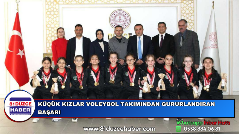 KÜÇÜK KIZLAR VOLEYBOL TAKIMINDAN GURURLANDIRAN BAŞARI
