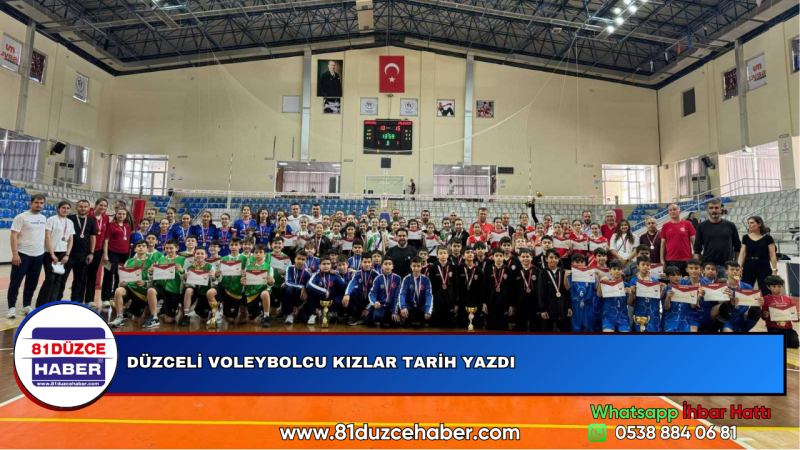 DÜZCELİ VOLEYBOLCU KIZLAR TARİH YAZDI